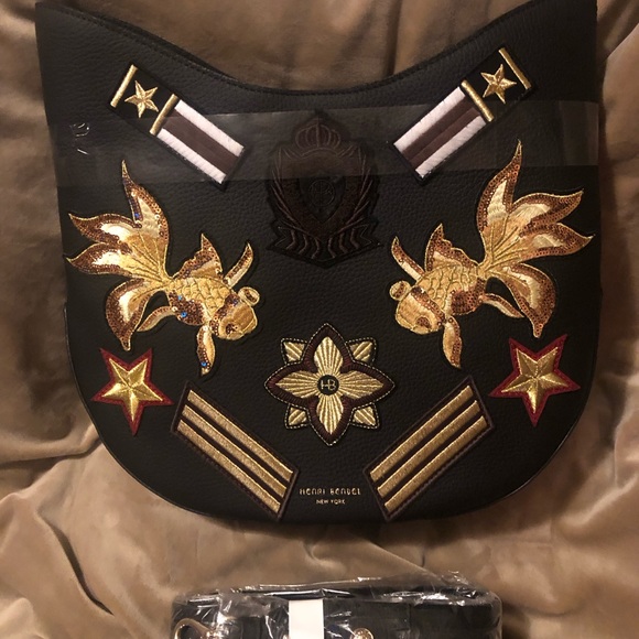 🔥BLACK FRIDAY SALE💥 🔥New Vintage Henri Bendel W57th Crossbody Hobo Military - Picture 1 of 16